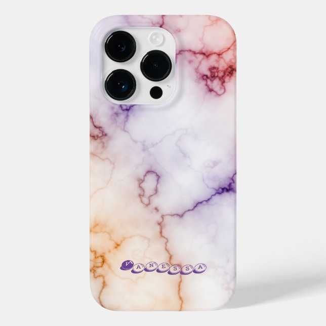 Color Marble Pattern Personalization Case-Mate iPhone Case (Back)