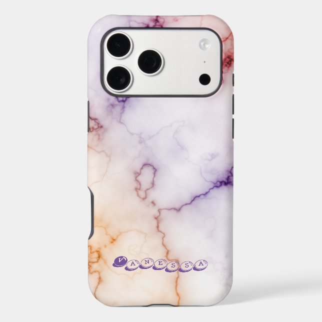 Color Marble Pattern Personalization Iphone Case (Back)