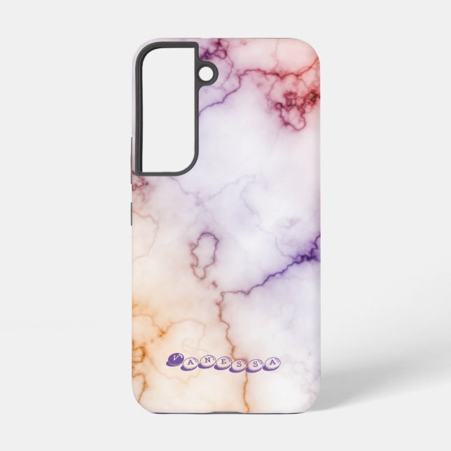 Color Marble Pattern Personalization Samsung Galaxy Case (Back)