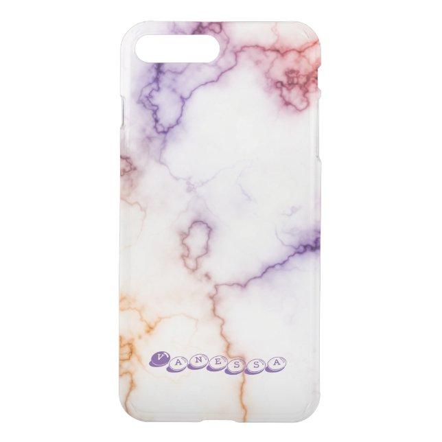 Color Marble Pattern Personalization Uncommon iPhone Case (Back)