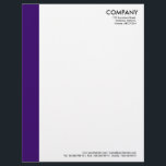 Color Margin - Deep Purple Letterhead<br><div class="desc">A modern business letter head with simple color margin. The margin is approximately 1.25" wide so allows a 1/4" offset for text with most word processor software which normally default to 1.5". Company and address details in the top right with Web and phone details aligned at the bottom, aligned approximately...</div>