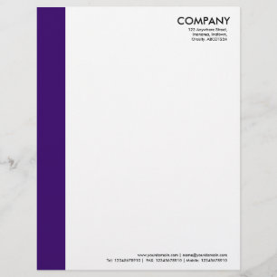 Color Margin - Deep Purple Letterhead