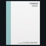 Color Margin - Light Blue Green Letterhead<br><div class="desc">A modern business letter head with simple color margin. The margin is approximately 1.25" wide so allows a 1/4" offset for text with most word processor software which normally default to 1.5". Company and address details in the top right with Web and phone details aligned at the bottom, aligned approximately...</div>