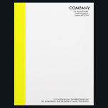 Color Margin - Yellow Letterhead<br><div class="desc">A modern business letter head with simple color margin. The margin is approximately 1.25" wide so allows a 1/4" offset for text with most word processor software which normally default to 1.5". Company and address details in the top right with Web and phone details aligned at the bottom, aligned approximately...</div>