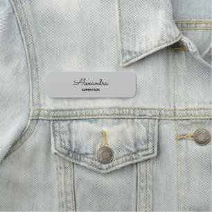 Color Match Business Company Staff   Cool Gray Name Tag