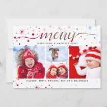 Color-Matching Typography MERRY Everything Holiday Card