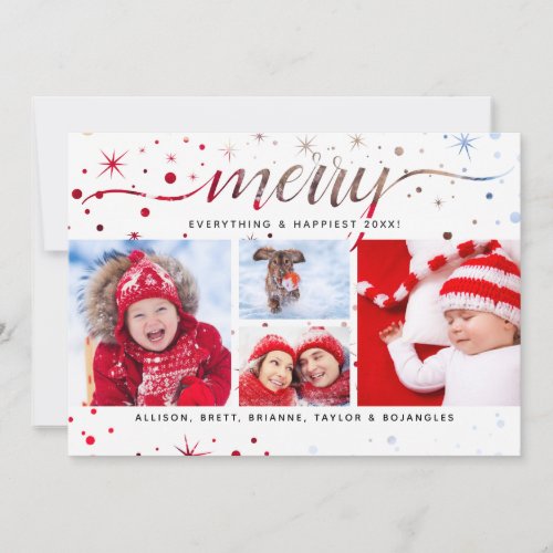 Color_Matching Typography MERRY Everything Holiday Card