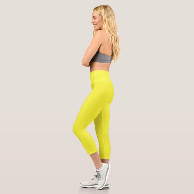 color maximum yellow capri leggings (Left)