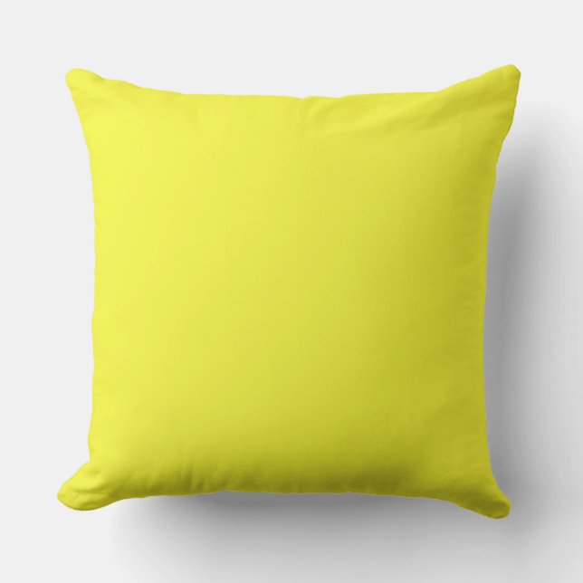 color maximum yellow throw pillow (Front)