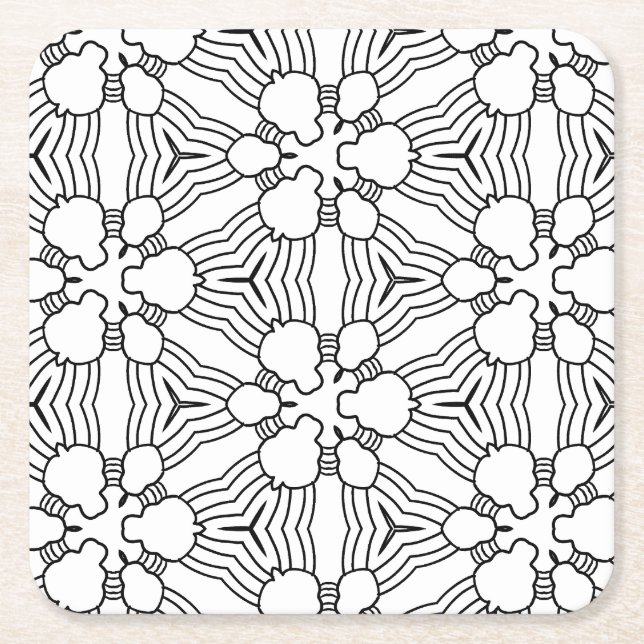 color me abstract doodle coaster (Front)