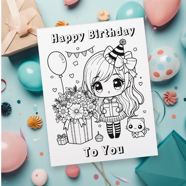 Color Me Anime Girl's Birthday (Creator Uploaded)