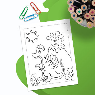 Color Me Baby Spinosaurus Activity Cards