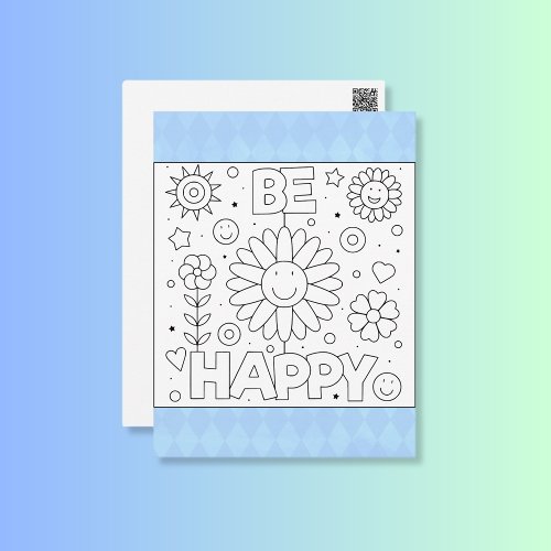 Color Me Be Happy Smile  Inspire Activity Cards