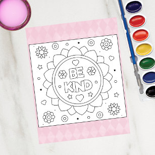 Color Me Be Kind Flower Inspire Activity Cards