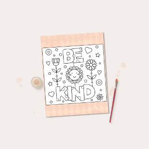 Color Me Be Kind   Inspirational Activity Cards