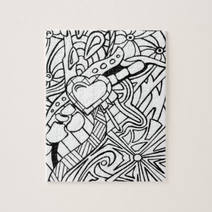Color Me Black and White Three Jigsaw Puzzle