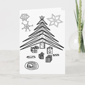 Color Me Card: Christmas Holiday Card by POTSy_Panther at Zazzle