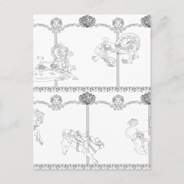Color Me Carousel Postcard (Front)