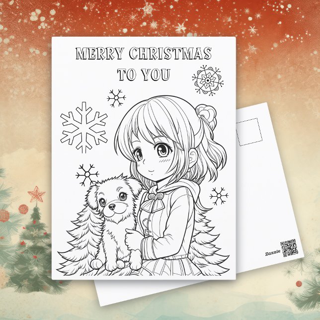 Color Me Christmas Card for Kids (Creator Uploaded)