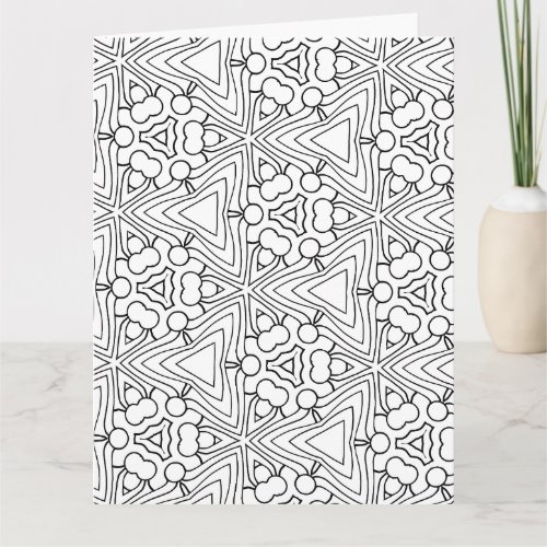 color me circles and triangles greeting card