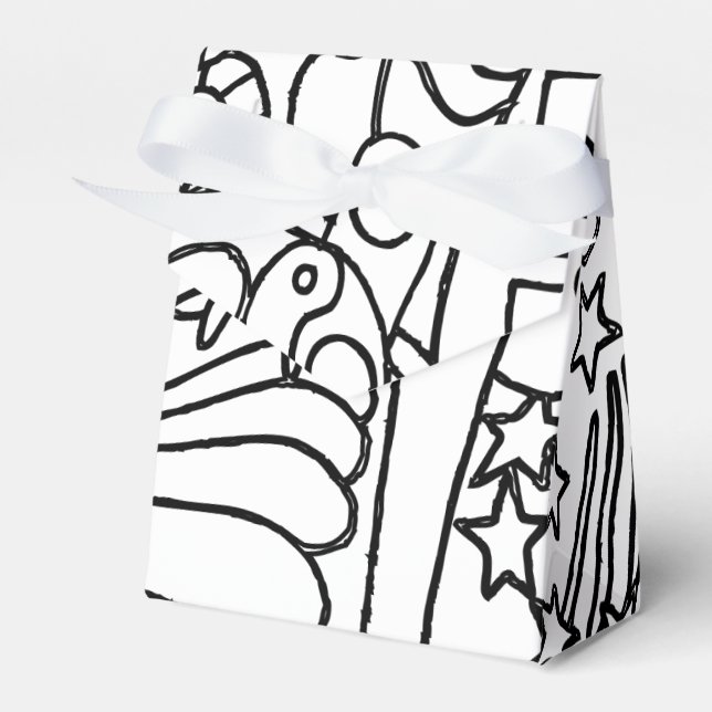 Color Me Coloring Party Guest Favor Boxes (Front Side)