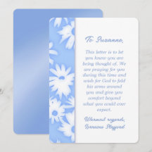 Color Me Daisies Sky Blue Sympathy Card