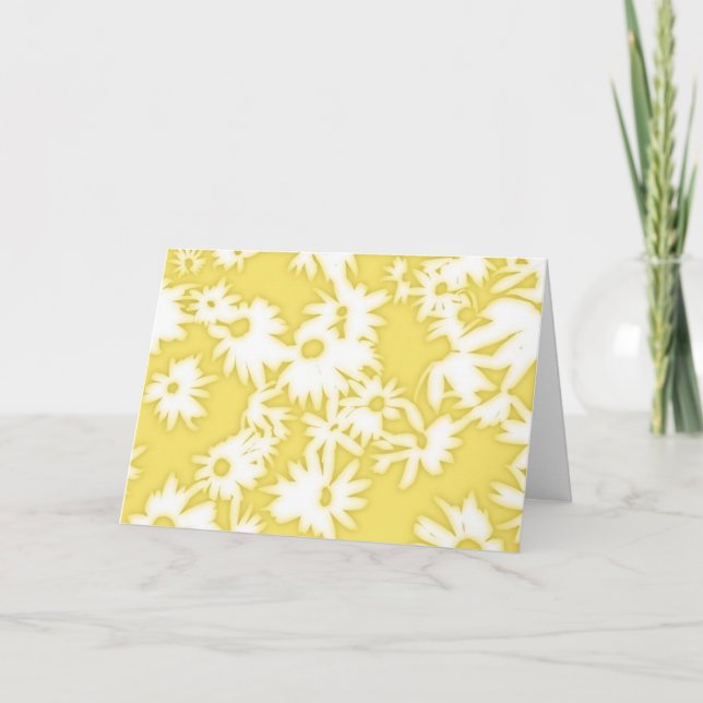 Color Me Daisies Yellow Birthday Card (Front)