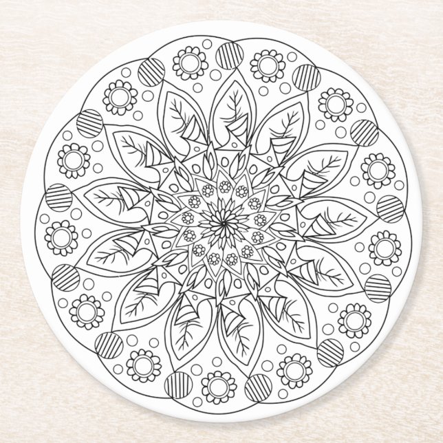 color me daisy flower coaster (Front)