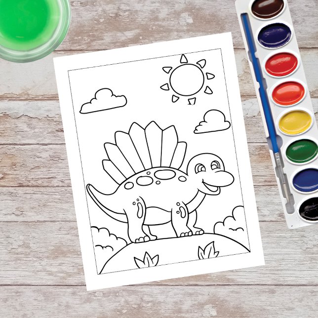 Color Me Dimetrodonte Dinosaur | Activity Cards (Creator Uploaded)