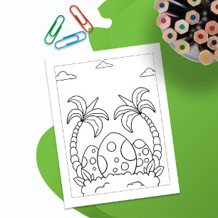 Color Me Dinosaur Eggs Activity Cards