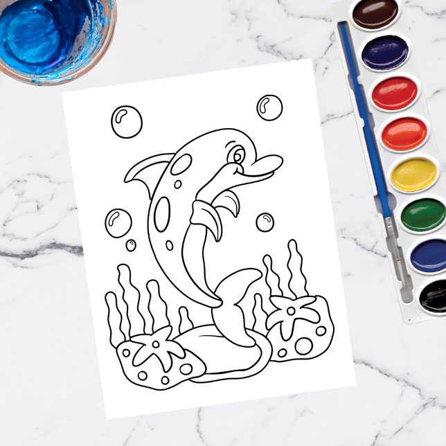 Color Me Dolphin | Kids Activity Cards (Creator Uploaded)