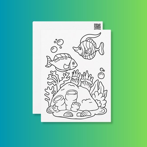Color Me Fish Duo  Kids Activity Cards