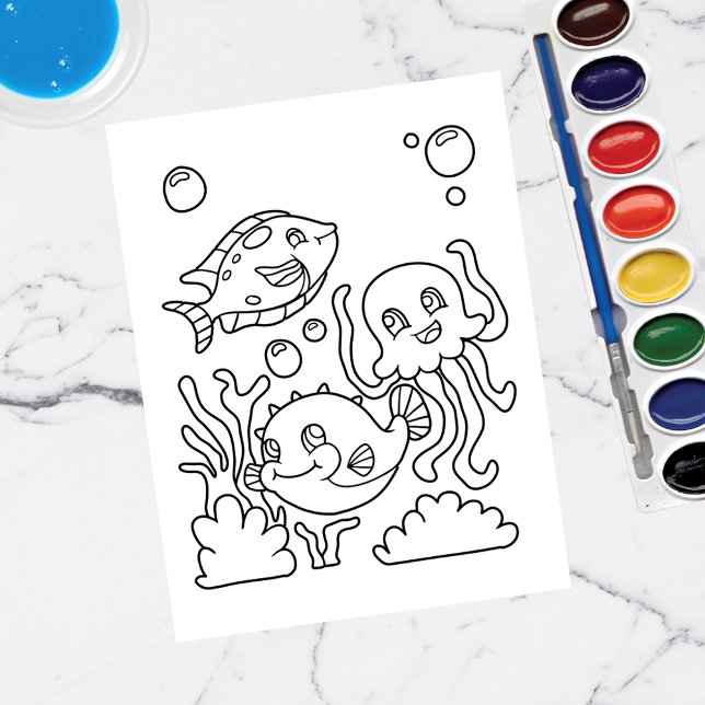 Color Me Fish & Squid | Kids Activity Cards (Creator Uploaded)
