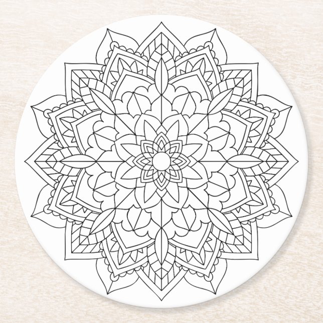 color me flower coaster (Front)