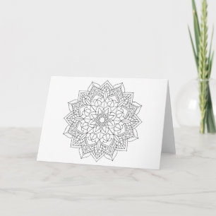 color me flower greeting card