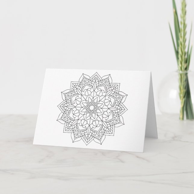 color me flower greeting card (Front)