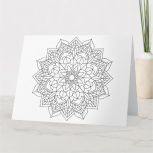 color me flower greeting card oversized