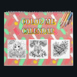 Color Me | Fun Adult Coloring Calendar<br><div class="desc">Fun adult coloring color me calendar. Each month has a related coloring page to color.</div>