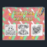 Color Me | Fun Adult Coloring Calendar<br><div class="desc">Fun adult coloring color me calendar. Each month has a related coloring page to color.</div>