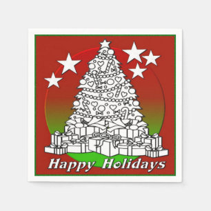 Color Me Gifts Under The Tree Christmas Napkins