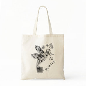 Color Me Hummingbird Floral DIY Tote Bag