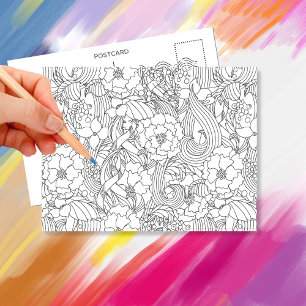 Color Me In B4 Giving Jasmine•Custom Postcard