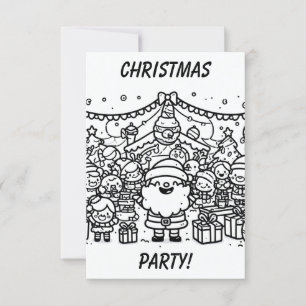 Color Me in: Christmas party Invitation