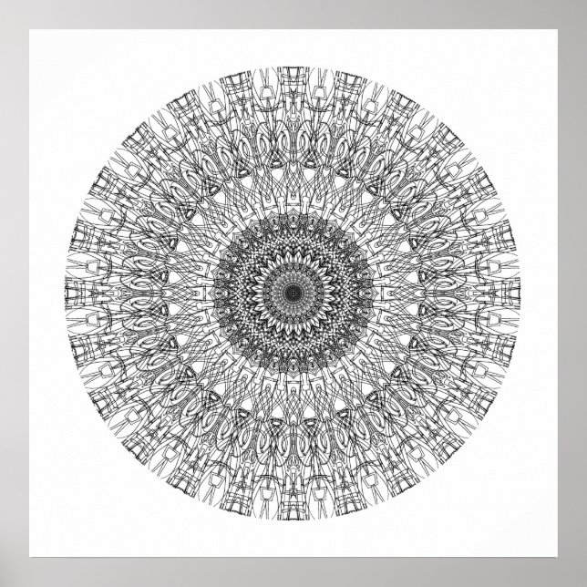 Color Me In Mandala 1 Poster (Front)