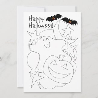Color Me Kids Halloween Card 