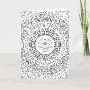 color me meditation doodle greeting card