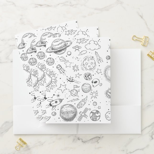 Color me Outer Space Pocket Folder (In Situ)