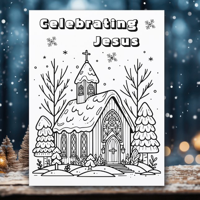 Color Me Page | Christmas Church (Creator Uploaded)
