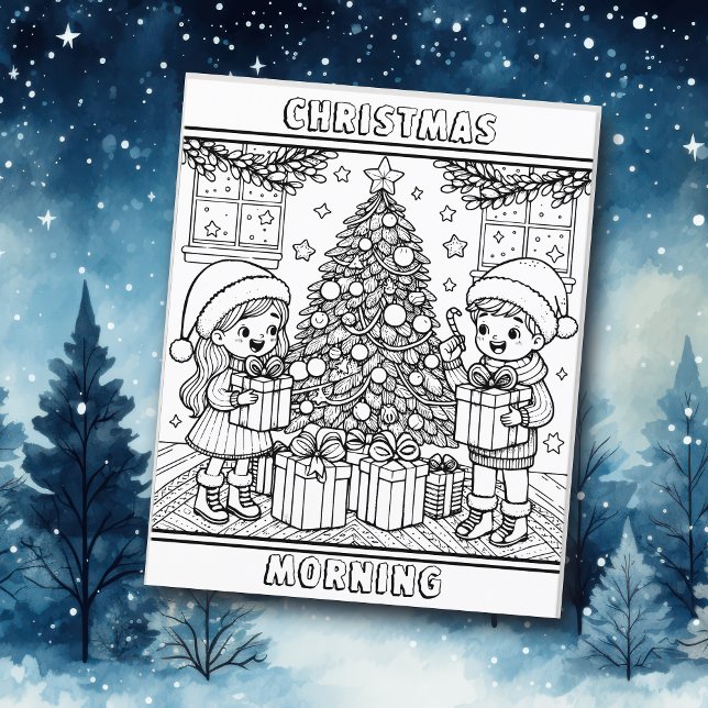 Color Me Page | Christmas Morning (Creator Uploaded)