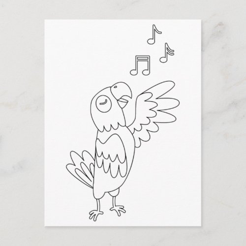 Color Me Parrot Sings  Activity Cards